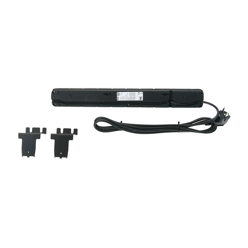 19'' napája.panel ACAR S8/3m 8x220V Black+prep.ochr.10A