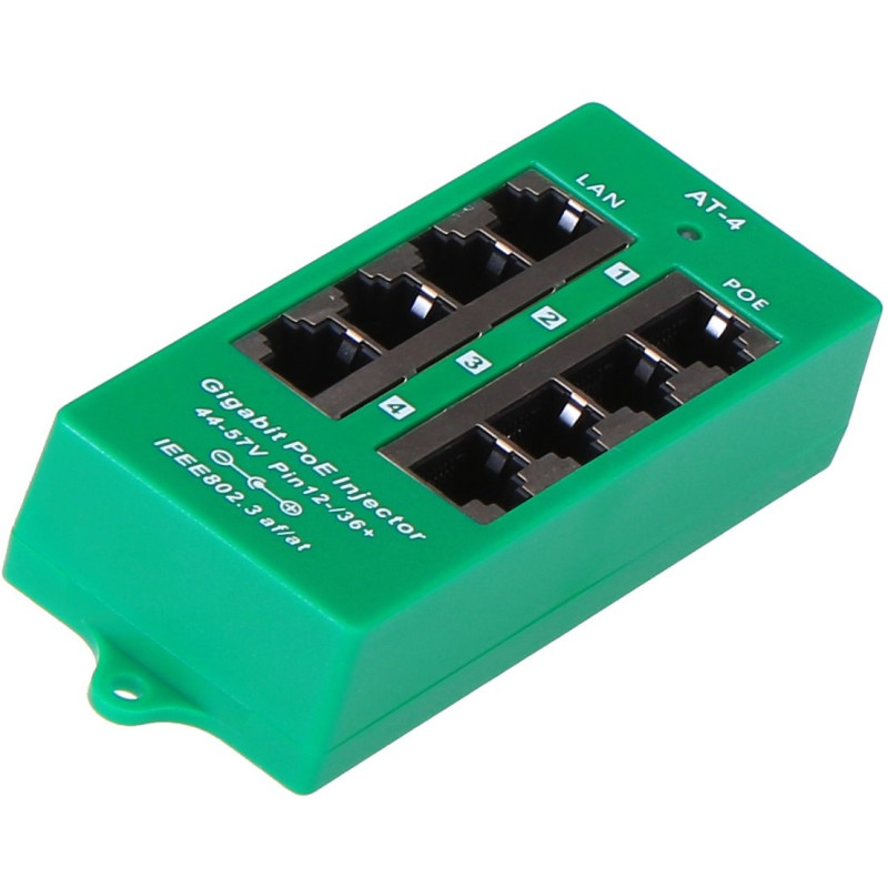 OEM - MaxLink Gigabitový 4-portový PoE panel, 802.3af/at