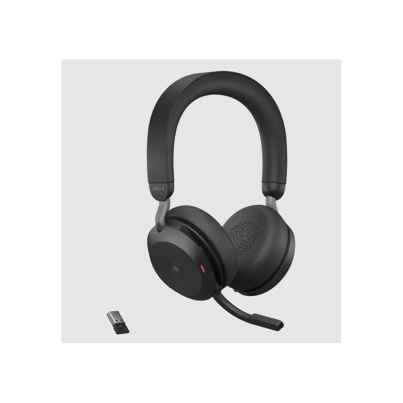 Jabra Evolve2 75/Stereo/ANC/USB-C/BT/Bezdrať/MS/Stand/Čierna