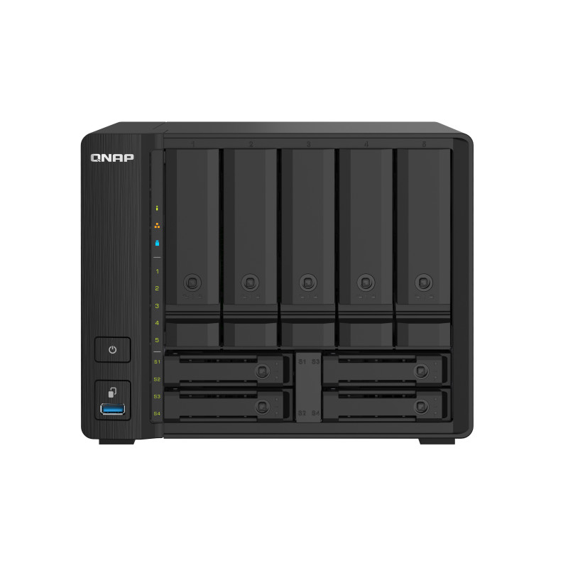 QNAP TS-932PX-4G (1,7GHz / 4GB RAM / 5x 3,5 ''+ 4x 2,5'' SATA / 2x 2,5GbE / 2x 10G SFP+ / 3x USB 3.2)