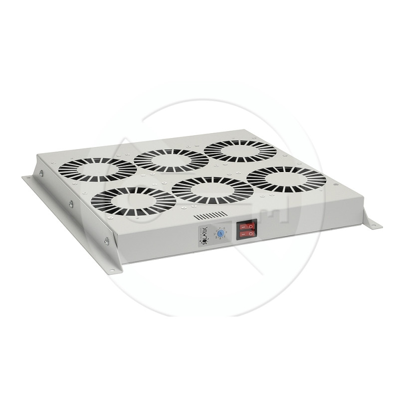 SOLARIX - Ventilačná jednotka 6 vent., termostat, do stropu aj dna VJ-R6, sivá