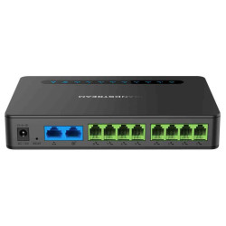 Grandstream HT818 (ATA), 8x FXS, 2 SIP profily, 1x Gbit LAN, NAT router, 3-cestná konf.