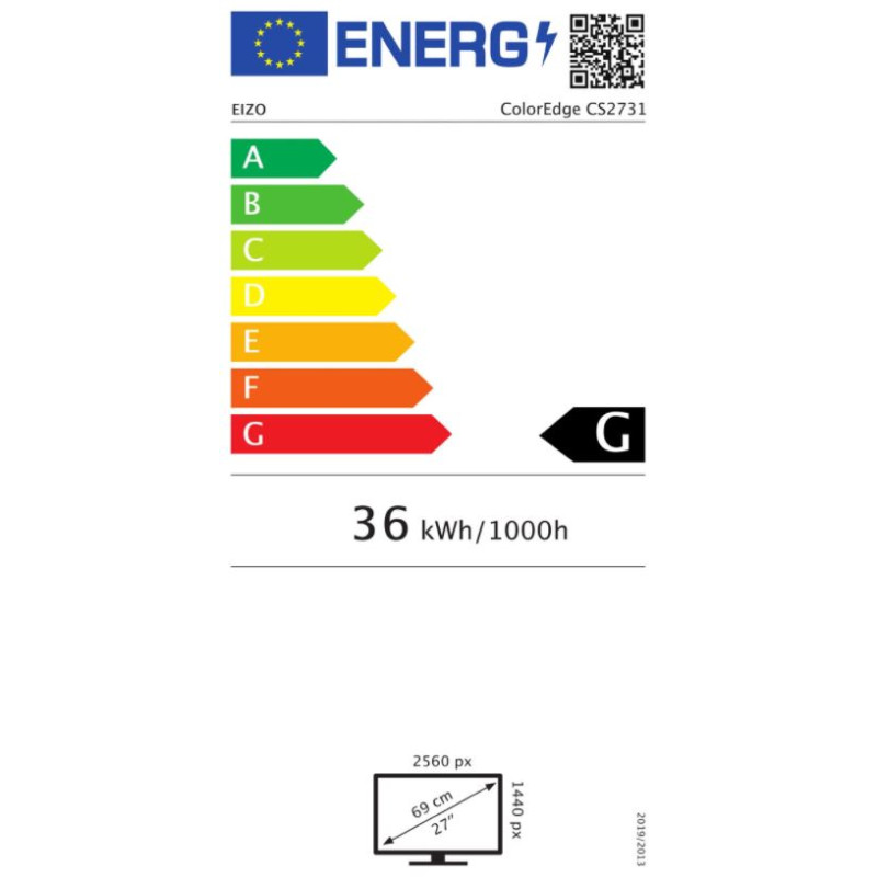 EIZO ColorEdge/CS2731/27''/IPS/QHD/60Hz/10ms/Black/5R