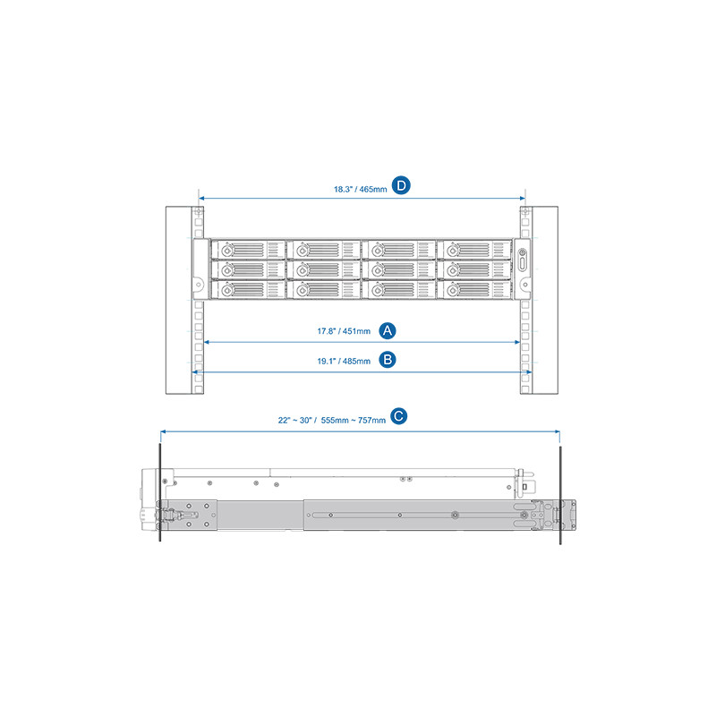 QNAP Rail kit - RAIL-B01