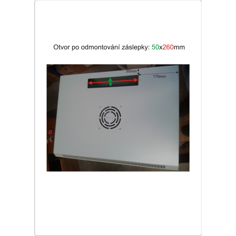 Datacom 19'' rozvádzač jednodielny 15U/hl.450mm