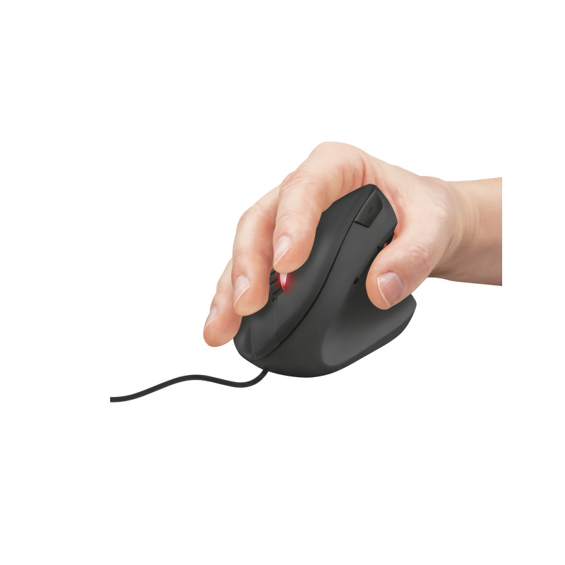 TRUST GXT 144 Rexx/Vertikálna/Optická/Pre pravákov/6 000 DPI/Drôtová USB/Čierna