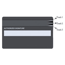 VIRTUOS - Trojstopová čítačka magnetických kariet MSR-100A, USB-COM, čierna