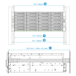 QNAP A02 rail kit, max. load 35 kg (RAIL-A02-90)