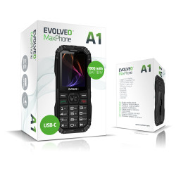 EVOLVEO MaxPhone A1, tlačidlový Dual SIM telefón, čierny