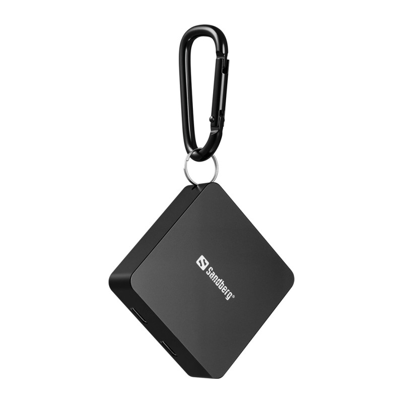 NONAME - Sandberg 3in1 Magnet Powerbank 5000 mAh, magnetická powerbanka s bezdrôtovým nabíjaním, čierna