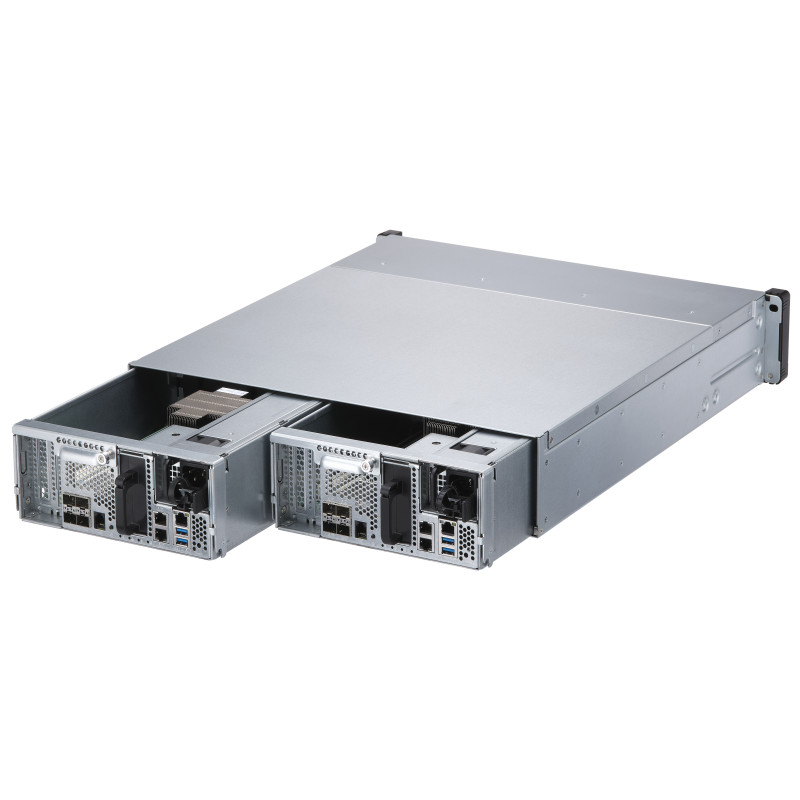 QNAP ES2486dc-2142IT-128G (all-flash ZFS NAS, duálny radič, 2x Xeon, 2x 64GB RAM, 24x 2,5'' SAS)