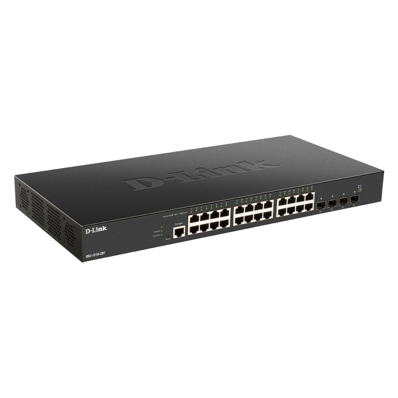 D-Link DXS-1210-28T 24 x 10 G Base-T portov + 4 x 10 G/25 G SFP28 portov Smart Managed Switch
