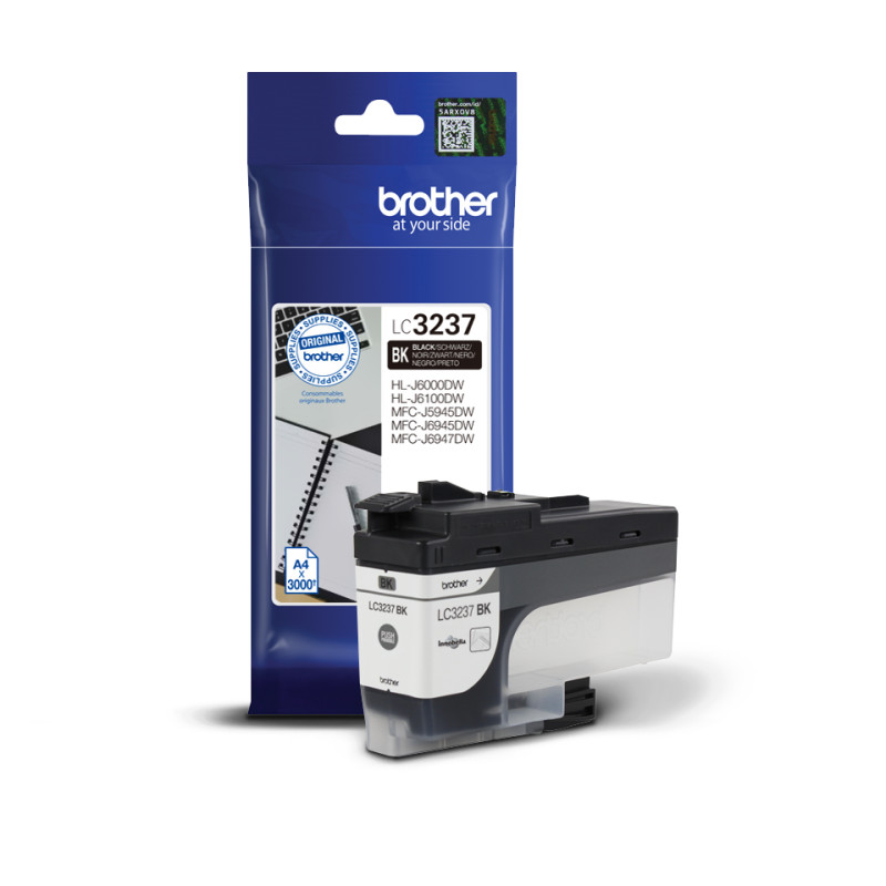 BROTHER - LC-3237BK, (inkoust black, 3 000 str.)