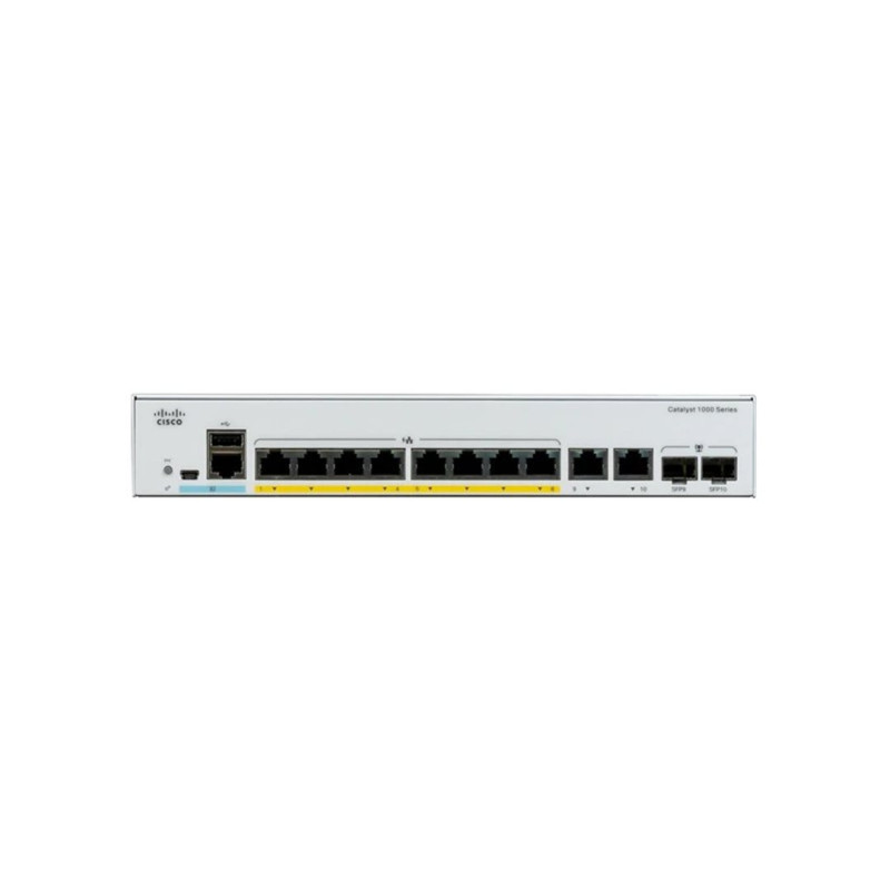 CISCO REFRESH - Catalyst C1000-8T-2G-L, 8x 10/100/1000 Ethernet ports, 2x 1G SFP a RJ-45 combo uplinks