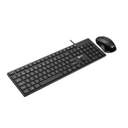 Klávesnica C-TECH KBM-108, drôtový combo set s myšou, multimediálna, USB, CZ/SK