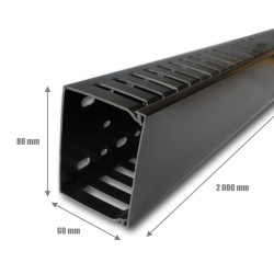 DATACOM - CABLE MANAGER 2U 60x80 (2M) BLACK