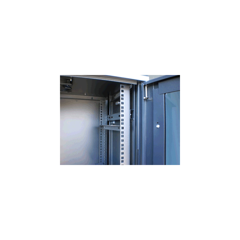 Datacom 19'' rozvádzač 6U/450 mm (sklo) čierny