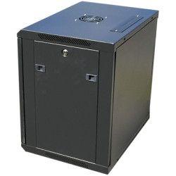 Datacom 19'' rozvádzač 6U/450 mm (sklo) čierny