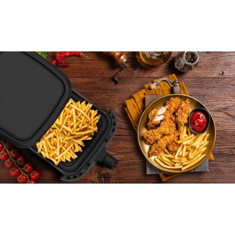 Salente HotAir, teplovzdušná fritéza 2v1, 4,3 l, čierna