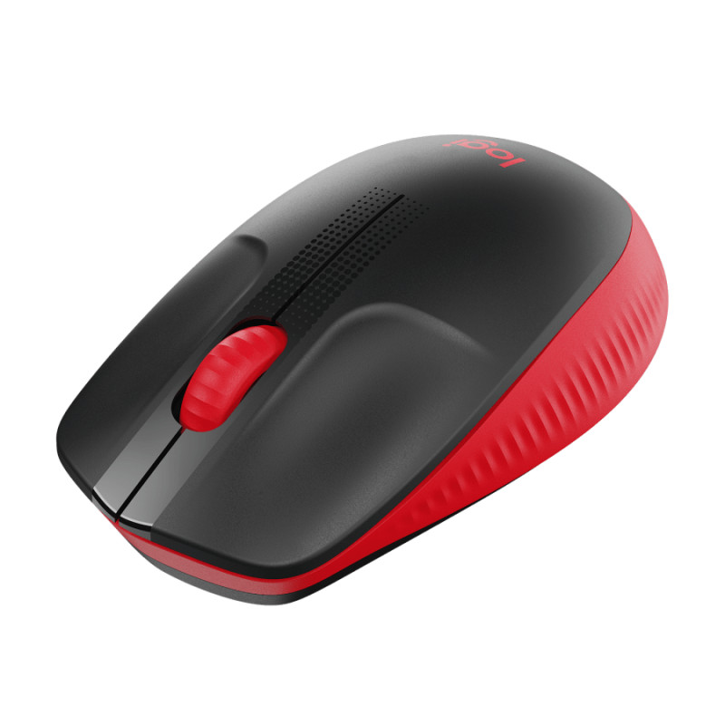 LOGITECH OEM - Logitech M190/Kancelárska/Optická/1 000 DPI/Bezdrôtová USB/Čierna-červená
