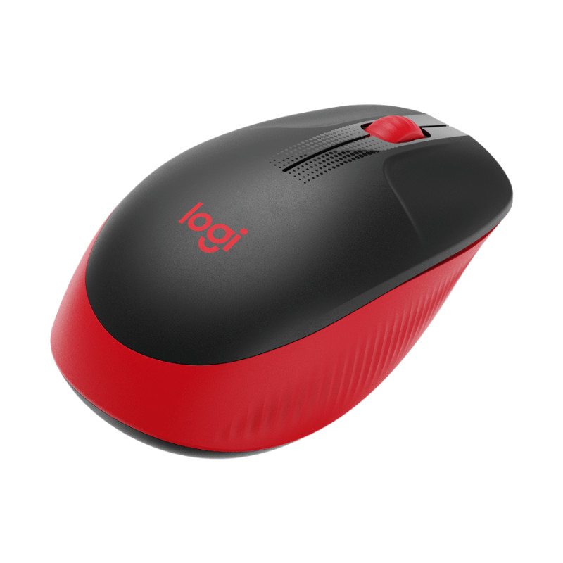 LOGITECH OEM - Logitech M190/Kancelárska/Optická/1 000 DPI/Bezdrôtová USB/Čierna-červená