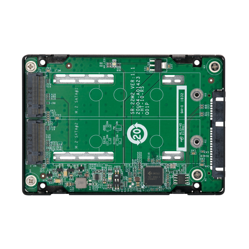 QNAP adaptér QDA-A2MAR (2x M.2 SSD SATA sloty v 2,5'' SATA rámčeku)