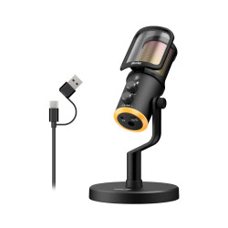 GENIUS mikrofón MIC-S400U, čierna