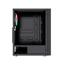 Gembird Computer Fornax 2500 ARGB/Midi Tower/Transpar./Čierna