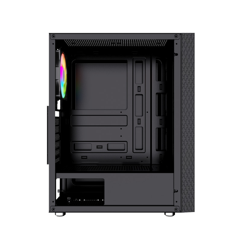 Gembird Computer Fornax 2500 ARGB/Midi Tower/Transpar./Čierna