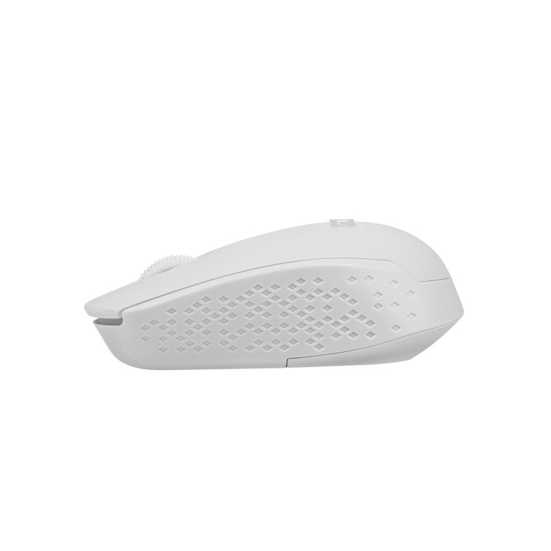 Myš Natec STORK/Kancelárska/Optická/1 600 DPI/Bezdrôtová USB/Biela