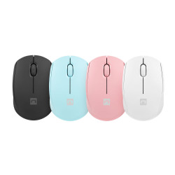 Myš Natec STORK/Kancelárska/Optická/1 600 DPI/Bezdrôtová USB/Biela