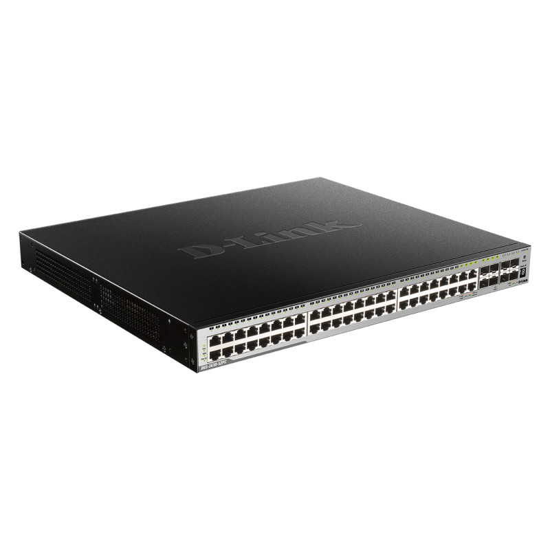 D-Link DGS-3630-52PC/SI L3 sw 48Gb PoE, 4x10G SFP+