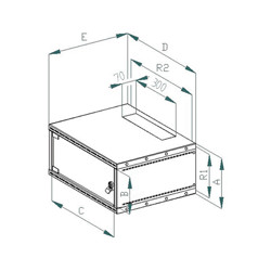 TRITON - 19'' rozvádzač jednodielny 9U/400mm FLAT-PACK sklo dv.