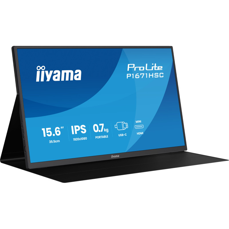 iiyama ProLite/P1671HSC-B1/15,6''/IPS/FHD/60Hz/3ms/Čierna/3R