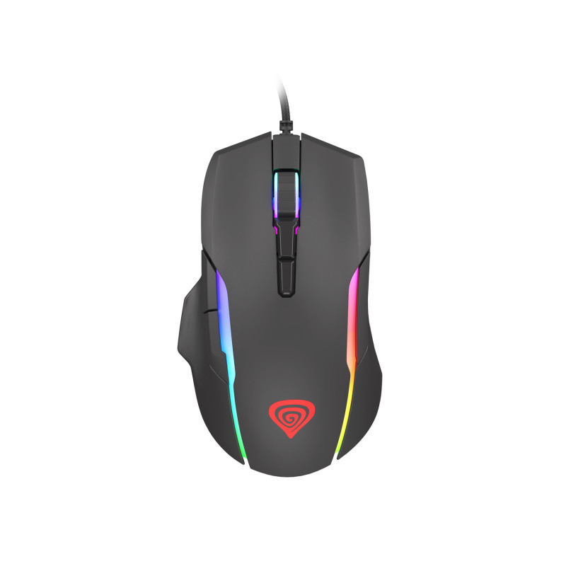 Genesis herná optická myš XENON 220 G2/RGB/Herná/Optická/Pre pravákov/12 400 DPI/Drôtová USB/Čierna