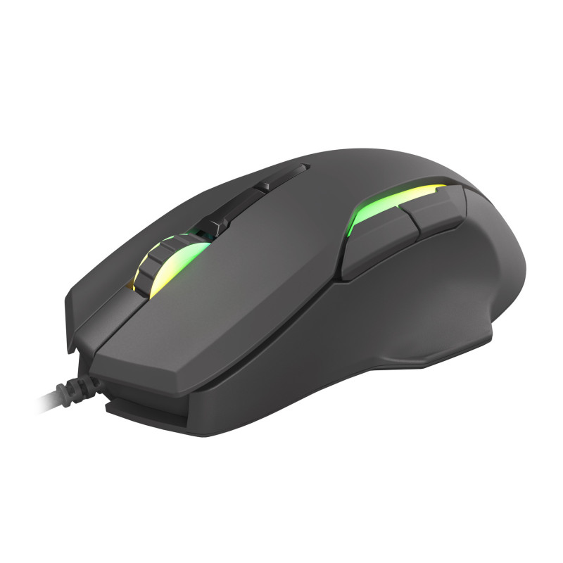 Genesis herná optická myš XENON 220 G2/RGB/Herná/Optická/Pre pravákov/12 400 DPI/Drôtová USB/Čierna