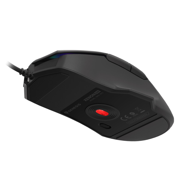 Genesis herná optická myš XENON 220 G2/RGB/Herná/Optická/Pre pravákov/12 400 DPI/Drôtová USB/Čierna