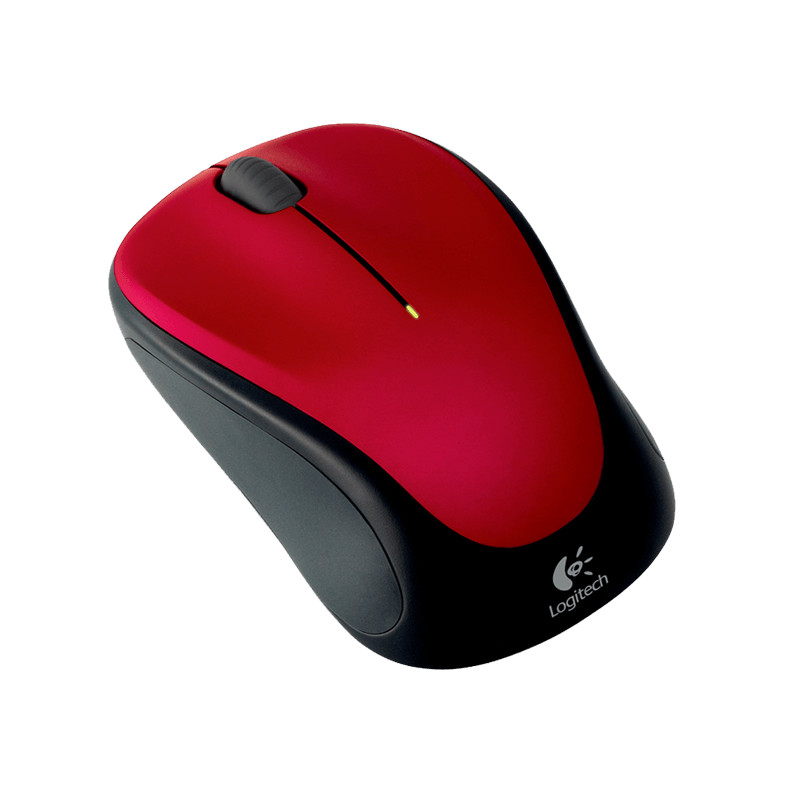 Logitech M235/Cestovná/Optická/1 000 DPI/Bezdrôtová USB/Čierna-červená