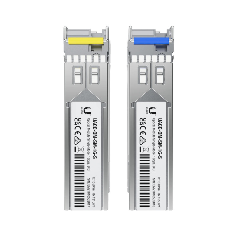 Ubiquiti UACC-OM-SM-1G-S-20 - 1G SFP, SM Module, BiDi, Simplex LC UPC, 20-Pack