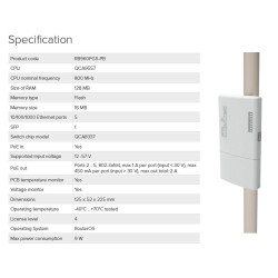 MIKROTIK RB960PGS-PB, 5xGB LAN, 1xSFP, 800MHz, 128RAM
