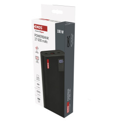 EMOS PWB NTBF30 27000 MAH 100 W PD 1×USB-C 1×USB-A