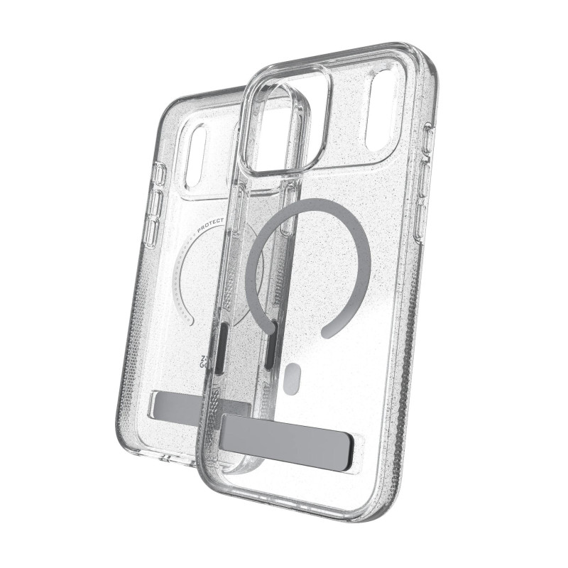 Case Milan Snap with Kickstand pre Apple iPhone 18 Pro Max / 17 Pro Max - Glitter Silver