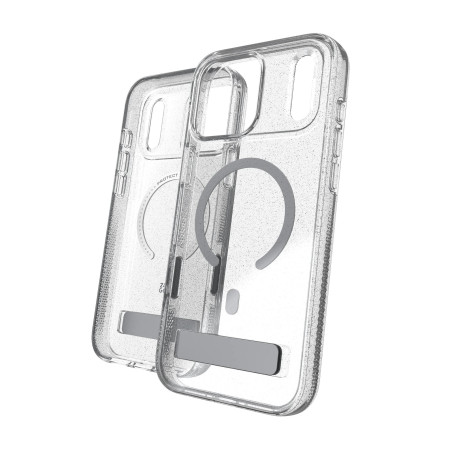Case Milan Snap with Kickstand pre Apple iPhone 18 Pro Max / 17 Pro Max - Glitter Silver