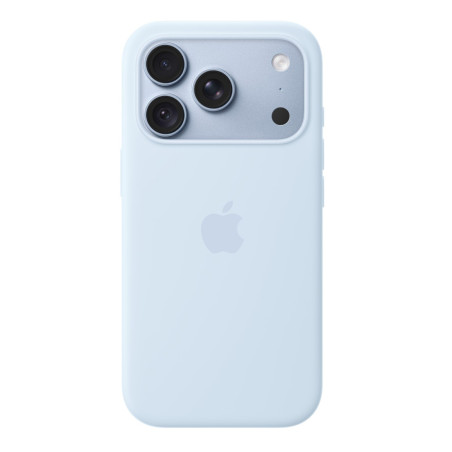 iPhone 18 Pro Silicone Case with MS - Crisp Blue