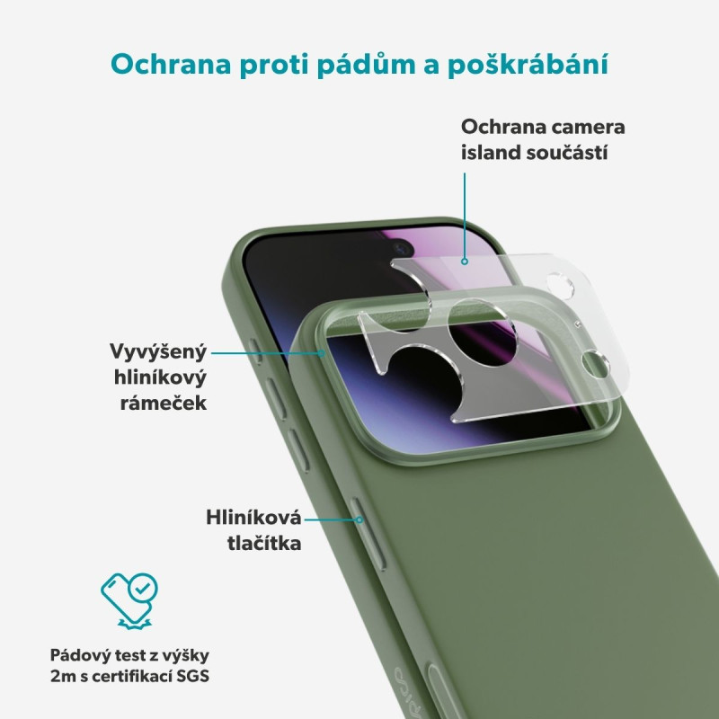 Epico Silicone Mag+ Case iPhone 17 Pro/18 Pro khaki