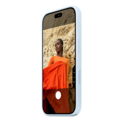 APPLE - iPhone 18 Pre Silicone Case with MS - Crisp Blue