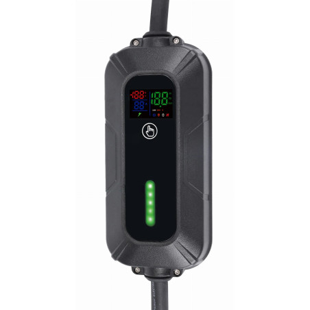 FELLOWES - Platinet prenosná EV nabíjačka PPC32AT22 22kW (32A), CEE 5-pin/Type 2, dĺžka 5m, Home Line, s adap