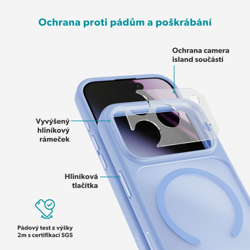 Epico HeroMatte Mag+ Case iPhone 17 Pro/18 Pro modrá
