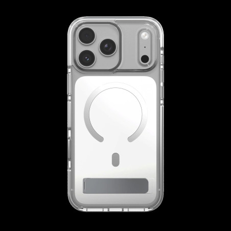 ZAGG - Case Santa Cruz Snap Kickstand Metallic with Camera Button Apple iPhone 18 Pro Max/17 Pro Max Silver