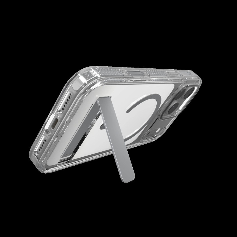 ZAGG - Case Santa Cruz Snap Kickstand Metallic with Camera Button Apple iPhone 18 Pro Max/17 Pro Max Silver